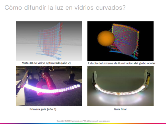 difundir luz vidrios curvados